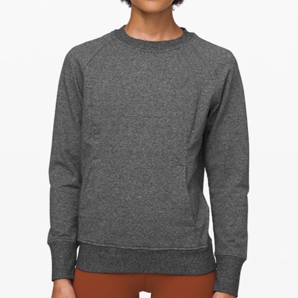 Lululemon Scuba Crew * Heathered Speckled Black